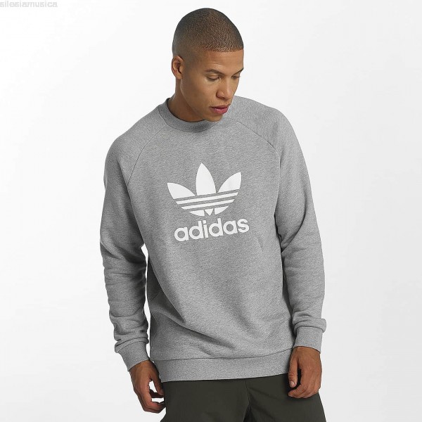 pull adidas gris et bleu